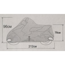 Чехол мото M (скутер 50-125сс) серый